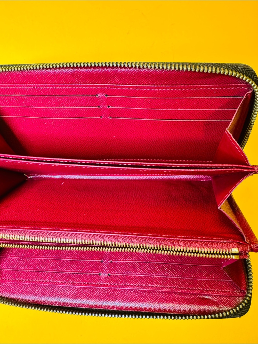 Louis Vuitton Monogram Zip Around Leather Wallet - Brown & Gold Hardware - Picture 5 of 11